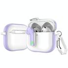 For AirPods 4 Colorful Lock Earphones Protective Case(Purple) - 1