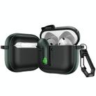For AirPods 4 Colorful Lock Earphones Protective Case(Army Green) - 1