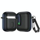 For AirPods 2 Colorful Lock Earphones Protective Case(Navy Blue) - 1