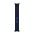 For Apple Watch 46mm / 49mm / 45mm / 44mm Trail Loop Nylon Watch Band(Blue + Natural Titanium Finish) - 3