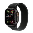 For Apple Watch 46mm / 49mm / 45mm / 44mm Trail Loop Nylon Watch Band(Black + Black Titanium Finish) - 1