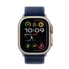 For Apple Watch 42mm / 41mm / 40mm / 38mm Trail Loop Nylon Watch Band(Blue + Natural Titanium Finish) - 2