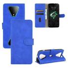 For Xiaomi Black Shark 3 Solid Color Skin Feel Magnetic Buckle Horizontal Flip Calf Texture PU Leather Case with Holder & Card Slots & Wallet(Blue) - 1