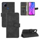 For Xiaomi Redmi 9C Solid Color Skin Feel Magnetic Buckle Horizontal Flip Calf Texture PU Leather Case with Holder & Card Slots & Wallet(Black) - 1