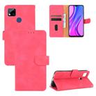 For Xiaomi Redmi 9C Solid Color Skin Feel Magnetic Buckle Horizontal Flip Calf Texture PU Leather Case with Holder & Card Slots & Wallet(Rose Red) - 1