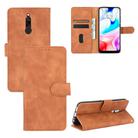 For Xiaomi Redmi 8 Solid Color Skin Feel Magnetic Buckle Horizontal Flip Calf Texture PU Leather Case with Holder & Card Slots & Wallet(Brown) - 1