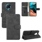 For Xiaomi Redmi K30 Pro Solid Color Skin Feel Magnetic Buckle Horizontal Flip Calf Texture PU Leather Case with Holder & Card Slots & Wallet(Black) - 1