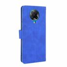 For Xiaomi Redmi K30 Pro Solid Color Skin Feel Magnetic Buckle Horizontal Flip Calf Texture PU Leather Case with Holder & Card Slots & Wallet(Blue) - 3
