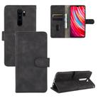 For Xiaomi Redmi Note 8 Pro Solid Color Skin Feel Magnetic Buckle Horizontal Flip Calf Texture PU Leather Case with Holder & Card Slots & Wallet(Black) - 1