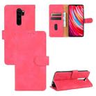 For Xiaomi Redmi Note 8 Pro Solid Color Skin Feel Magnetic Buckle Horizontal Flip Calf Texture PU Leather Case with Holder & Card Slots & Wallet(Rose Red) - 1