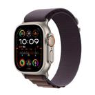 For Apple Watch 46mm / 49mm / 45mm / 44mm Alpine Loop Nylon Watch Band(Indigo Silver Buckle) - 1
