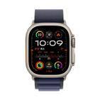 For Apple Watch 46mm / 49mm / 45mm / 44mm Alpine Loop Nylon Watch Band(Navy Silver Buckle) - 2