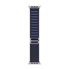 For Apple Watch 46mm / 49mm / 45mm / 44mm Alpine Loop Nylon Watch Band(Navy Silver Buckle) - 3