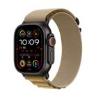 For Apple Watch 46mm / 49mm / 45mm / 44mm Alpine Loop Nylon Watch Band(Tan Black Buckle) - 1