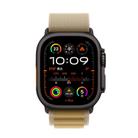 For Apple Watch 46mm / 49mm / 45mm / 44mm Alpine Loop Nylon Watch Band(Tan Black Buckle) - 2