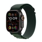 For Apple Watch 42mm / 41mm / 40mm / 38mm Alpine Loop Nylon Watch Band(Dark Green Black Buckle) - 1