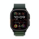 For Apple Watch 42mm / 41mm / 40mm / 38mm Alpine Loop Nylon Watch Band(Dark Green Black Buckle) - 2