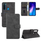 For Xiaomi Redmi Note 8 Solid Color Skin Feel Magnetic Buckle Horizontal Flip Calf Texture PU Leather Case with Holder & Card Slots & Wallet(Black) - 1