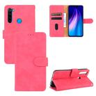 For Xiaomi Redmi Note 8 Solid Color Skin Feel Magnetic Buckle Horizontal Flip Calf Texture PU Leather Case with Holder & Card Slots & Wallet(Rose Red) - 1