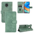 For Xiaomi Redmi Note 9S Solid Color Skin Feel Magnetic Buckle Horizontal Flip Calf Texture PU Leather Case with Holder & Card Slots & Wallet(Green) - 1