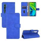 For Xiaomi Mi CC9 Pro Solid Color Skin Feel Magnetic Buckle Horizontal Flip Calf Texture PU Leather Case with Holder & Card Slots & Wallet(Blue) - 1