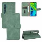 For Xiaomi Mi CC9 Pro Solid Color Skin Feel Magnetic Buckle Horizontal Flip Calf Texture PU Leather Case with Holder & Card Slots & Wallet(Green) - 1