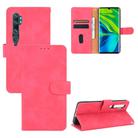 For Xiaomi Mi CC9 Pro Solid Color Skin Feel Magnetic Buckle Horizontal Flip Calf Texture PU Leather Case with Holder & Card Slots & Wallet(Rose Red) - 1