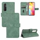 For Xiaomi Mi Note 10 Lite Solid Color Skin Feel Magnetic Buckle Horizontal Flip Calf Texture PU Leather Case with Holder & Card Slots & Wallet(Green) - 1