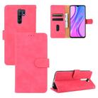 For Xiaomi Redmi 9 Solid Color Skin Feel Magnetic Buckle Horizontal Flip Calf Texture PU Leather Case with Holder & Card Slots & Wallet(Rose Red) - 1