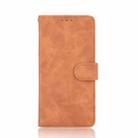 For Xiaomi Redmi 9 Solid Color Skin Feel Magnetic Buckle Horizontal Flip Calf Texture PU Leather Case with Holder & Card Slots & Wallet(Brown) - 1