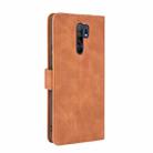 For Xiaomi Redmi 9 Solid Color Skin Feel Magnetic Buckle Horizontal Flip Calf Texture PU Leather Case with Holder & Card Slots & Wallet(Brown) - 2