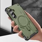 For Samsung Galaxy S24 FE 5G Straship MagSafe TPU Hybrid PC Phone Case(Army Green) - 3