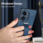 For Honor 300 SULADA PC Hybrid Leather Texture Skin Feel Shockproof Phone Case(Blue) - 3