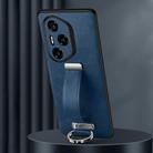For Honor 300 Pro SULADA PC Hybrid Leather Texture Skin Feel Shockproof Phone Case(Blue) - 1