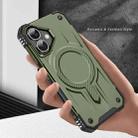 For iPhone 16 Plus Straship MagSafe TPU Hybrid PC Phone Case(Army Green) - 3