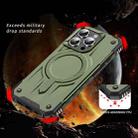 For iPhone 15 Pro Max Straship MagSafe TPU Hybrid PC Phone Case(Army Green) - 2