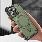 For iPhone 15 Pro Max Straship MagSafe TPU Hybrid PC Phone Case(Army Green) - 3