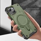 For iPhone 15 Straship MagSafe TPU Hybrid PC Phone Case(Army Green) - 3