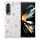 For Samsung Galaxy Z Fold4 Shell Texture Flower Pattern Protective Phone Case(Floral) - 1