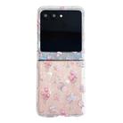 For Motorola Razr 50 Shell Texture Flower Pattern Protective Phone Case(Floral) - 1
