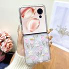 For Honor Magic V Flip Shell Texture Flower Pattern Protective Phone Case(Tulip) - 2