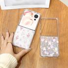 For Honor Magic V Flip Shell Texture Flower Pattern Protective Phone Case(Floral) - 3