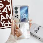 For OPPO Find N2 Flip Mirror Polka Dot PC Folding Phone Case(White) - 2