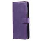 For Samsung Galaxy A21s 2 in 1 Solid Color Detachable PU Leather Case with Card Slots & Magnetic Holder & Photo Frame & Wallet & Strap(Purple) - 2