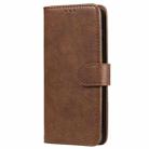 For Samsung Galaxy A41(EU Version) 2 in 1 Solid Color Detachable PU Leather Case with Card Slots & Magnetic Holder & Photo Frame & Wallet & Strap(Brown) - 2