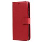 For Samsung Galaxy A41(EU Version) 2 in 1 Solid Color Detachable PU Leather Case with Card Slots & Magnetic Holder & Photo Frame & Wallet & Strap(Red) - 2