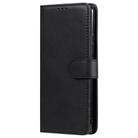 For Samsung Galaxy A91 / S10 Lite 2 in 1 Solid Color Detachable PU Leather Case with Card Slots & Magnetic Holder & Photo Frame & Wallet & Strap(Black) - 1