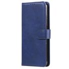 For Samsung Galaxy M11 / A11 2 in 1 Solid Color Detachable PU Leather Case with Card Slots & Magnetic Holder & Photo Frame & Wallet & Strap(Blue) - 2