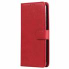 For Samsung Galaxy M11 / A11 2 in 1 Solid Color Detachable PU Leather Case with Card Slots & Magnetic Holder & Photo Frame & Wallet & Strap(Red) - 2