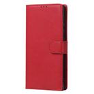 For Samsung Galaxy Note 20 2 in 1 Solid Color Detachable PU Leather Case with Card Slots & Magnetic Holder & Photo Frame & Wallet & Strap(Red) - 1